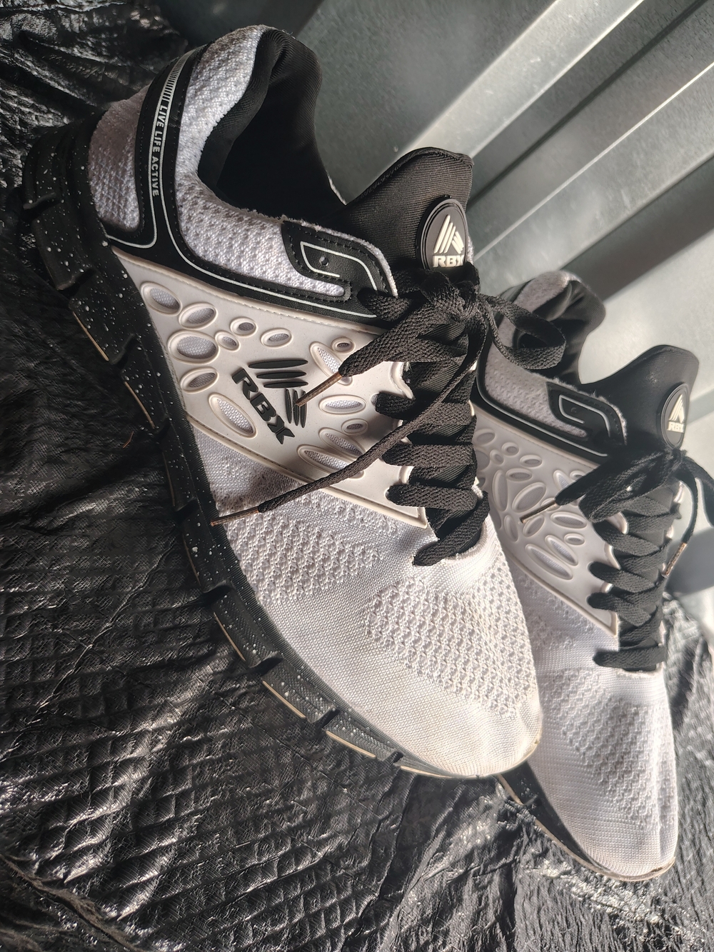 RBX Men's Black and White Athletic Training Sneakers